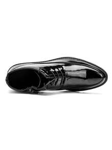 2025 Spring New Chelsea Boots Ankle Boots British Pointed Toe High-Top Leather Shoes For Men, Hairstylist - Black - View 2