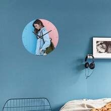 1pc Personalized Wall Colck, Custom Your Photo On Clocks,Gift For Your Family, Friend, Pets,Lovers Gifts Birthday Graduation - Multicolor - View 3
