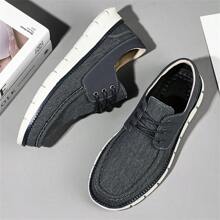 Men's Outdoor Casual Sports Shoes, Lace-Up, Casual Cargo Style Style, Soft Canvas Upper With Flexible Sole