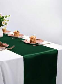 Set de 2 piezas/10 piezas Manteles de tela satinada multicolor de 30*275cm de largo, telas de alta calidad y suavidad sedosa para bodas, fiestas de cumpleaños, banquetes, graduaciones, decoración de eventos de compromiso, también se puede usar como faja para sillas o accesorio