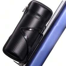 1pc Mountain Bike Bicycle Water Bottle Cage Zipper Hard Shell Bag Tool Canister Large Capacity Portable Storage Box - Black - View 1