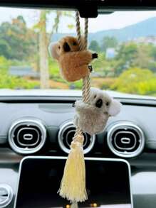 3pcs Car Ornament Cute Koala Interior Rearview Mirror Pendant Interior Decoration - one-size - View 1