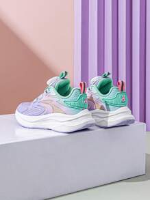 Annil Kinderschuhe für Jungen und Mädchen, Knopf Sneaker Laufschuhe, leichte Schuhe mit weicher Sohle, Frühling - Violett - Übersicht 8