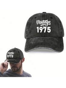 Vintage 30th/40th/50th/60th Birthday Gift, Fashionable Unisex Adjustable Baseball Cap, Best Father's Day Gift For Dad/Grandpa, 1995/1985/1975/1965 Year Cap, Unique Birthday Present