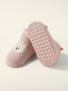 6 双装卡通可爱动物图案短袜，适合婴儿和儿童