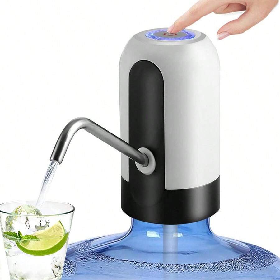 Universal 5 Gallon Bottled Water Pump Electric Water Dispenser Portable Water Tank Pump For Camping Kitchen Workshop Garage - 黑色 - 查看 1