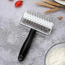 1pc Pizza Tool Pizza Perforator Roller Needles Style Baking Bread Vent Hole Maker Thick Durable Handmade Dough Pastry Biscuit Piercing Tool, For Bakery Shop, Kitchen, Restaurant