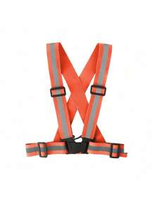 1pc Reflective Safety Vest With Adjustable High Visibility Reflective Strips, Suitable For Night Running, Walking, Cycling