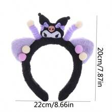Sanrio 1 pièce Bandeau torsadé mignon de personnage Kuromi de dessin animé, accessoire pour cheveux de personnage créatif Sanrio