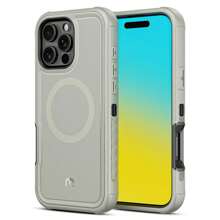 M MYBAT PRO Maverick Series Rogue Edition MagSafe Case For I Phone 16 Pro Max/16 Pro/16 Plus/16/15 Pro Max/Moto G Stylus 5G (2025)/Galaxy A16 5G, Magnetic Back,Anti-Drop, Shockproof, Heavy Duty Protection - Grey