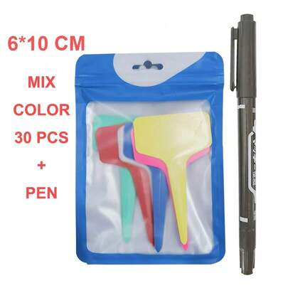 30 Uds. Etiquetas de plantas impermeables de plástico en forma de de 10CM etiquetas de jardín para vivero marcadores de plantas etiquetas de plantas herramientas de jardín para plántulas UPCQ