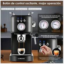 Máquina de Espresso y Capuchino 20 Bares, Cafetera Cápsulas y Café Molido con Espumador de Leche para Espresso Cappuccino Mocha y Latte para Barista en casa (ESS2) - 1 - Ver 3