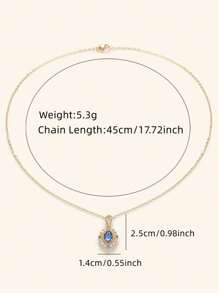1 Pieza Collar con Colgante de Circonita Cúbica Elegante para Mujer, Regalo para el Día de San Valentín, Boda, Compromiso, Aniversario, Fiesta, Joyería, Mamá, Madre, Día de la Madre