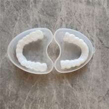 4Pcs Heart Shaped Boxed Teeth Decor Upper And Lower Teeth White Tooth Models Perfect Smile - 白色 - 查看 6