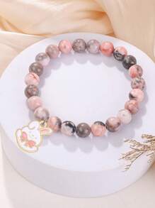 1pc Easter Day Gifts For Women Men , Christian Gifts For Friend Family, Rabbit Bunny Style Easter Catholic Religious Christian Jewelry - Natural Stone - View 6