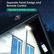 NetHong 106 LED Solar Light Outdoor With Motion Sensor, IP65 Waterproof, 120° Lighting Angle, Solar Wall Light For Garden With 5m Cable - Black - View 9