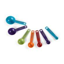 Plastic Professional 7 Piece Multi-Colored Measuring Spoon Set