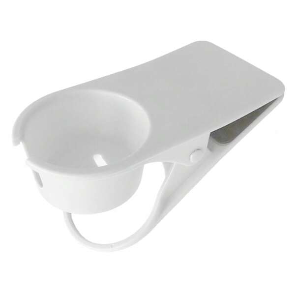 Porte-gobelet de bureau à pince pour économiser de l'espace, grande pince de table multifonctionnelle, support de tasse pour bouteille de boisson, blanc