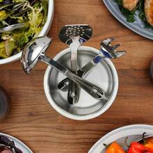 All-Clad Specialty - Juego de 5 herramientas de cocina de acero inoxidable con herramientas de cocina, utensilios de cocina plateados - 1 - Ver 3