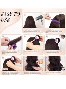 36pcs Self-Adhesive Hair Rollers Set For Different Hair Lengths, Heatless Curlers With Clips As Diy Hair Styling Tool