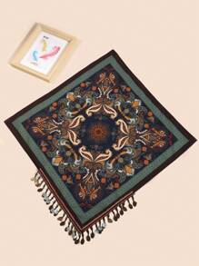 1 Khăn Bandana họa tiết Paisley Bohemian lấp lánh và tua rua trang trí thường ngày dành cho nữ, thích hợp cho du lịch, ngày lễ, ngoài trời, trang phục dự tiệc - Nhiều màu - Xem 6