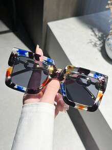 1/3/5副装男女通用方形波西米亚风太阳镜，适合街头风、旅行、运动、驾驶、海滩、节日、度假、钓鱼、户外活动、高尔夫、街头风、驾驶、派对、郊游、徒步旅行 - 彩色 - 查看 2