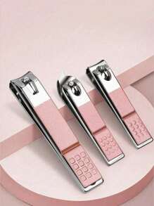 12PCS/Set Manicure Set Stainless Steel Nail Clipper Kit Professional Grooming Kits Face Hand Foot Skin Care And Nail Care Tools With Leather Travel Case,Beauty Tool Portable Set Professional Grooming Kits, Travel Nail Kit