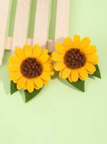 2pcs Sunflower Girls Hair Bows Daily Wear Sunflower Hair Accessories For Girls