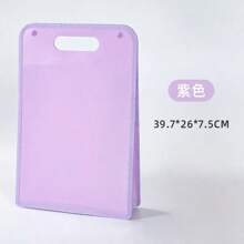 Maletín Profesional A4 Portátil - Organizador de Archivos Duradero con Sello S y Asa para Oficina, Escuela, Graduación - Morado - Ver 7