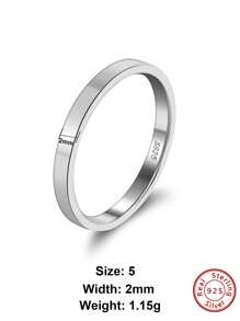 1枚简约优雅的925纯银/14K金/银永恒戒指，3毫米宽，光泽亮丽，适合日常佩戴，也适合生日派对、圣诞节、情侣戒指和周年纪念日礼物。