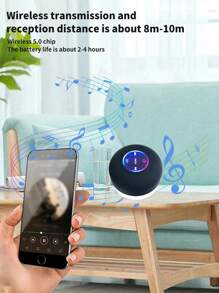 Tragbarer kabelloser Lautsprecher mit großem Saugnapf - Mini Subwoofer für Zuhause, Saugnapf Lautsprecher für Schreibtisch & Bad, wasserdicht