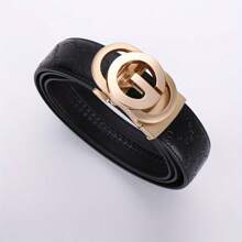 Men's Fashion Belt Famous Brand Men Genuine Leather Belts Designers High Quality Belts For Men Luxury Business Fashion Work Jeans Dress Belt - 銀色 - 查看 2