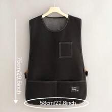 1 件时尚帆布围裙，男女通用实用背心，可调节侧扣，网状背部设计，防水材料，适合家庭烹饪、园艺、烘焙、咖啡厅工作 - 彩色 - 查看 6