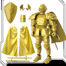 1 Set de Figura de Acción Modelo de Caballero Medieval - Marionetas articuladas con accesorios, juego de construcción creativo para mayores de 14 años, material de ABS para decorar y coleccionar