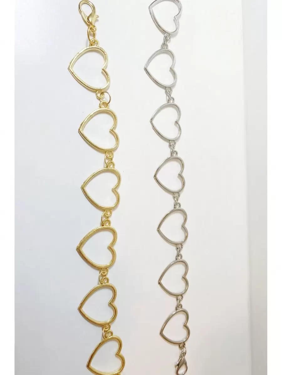 Heart Shape Belt Chain Fashion Decoration - Vàng - Xem 1