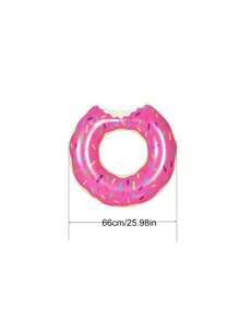 1 Piece Outdoor Fashion Inflatable Donut Swimming Ring, Thickened Pvc Material Water Sports Beach Pool Party Float, Summer Water Recreation Activities