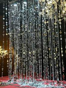 20/10/5/1pc Silver Mirror Sequin Curtain Decor - Hanging Sequin Garland, Suitable For Wedding, Engagement, Birthday Party, Valentine's Day, Graduation - No Power Needed Decoration