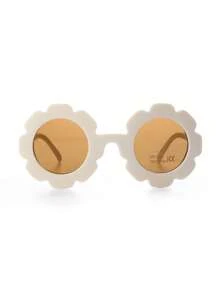 2PCs Baby Sun Hat With Glasses In One Set Quick-Drying Bucket Breathable Children's Sun Hat Baby Basin Hat Beach Sun-Ion Bucket Hat - Beige - View 4