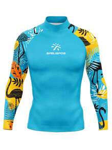Tight Sailing Wear Camisa de surf de manga comprida masculina ligeiramente pequena Rashguard Proteção solar UV Skins básicas Surf Swimwear Camiseta Mergulho Roupas de ginástica