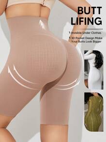 女士宽腰高弹力无缝塑身紧身裤