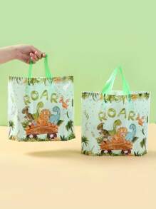 25/50pcs, Dinosaur Gift Bags, Birthday Party Favors Decoration Bags, Cartoon Animal Party Favors Wrapping Supplies, Dinosaur Birthday Gift Wrapping Candy Bags, Birthday Decorations