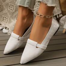 女鞋，休闲鞋，真丝面料，鳄鱼纹，尖头鞋，透气轻便，