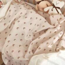 4 层平纹细布襁褓毯，舒适透气大号新生儿襁褓包 - 彩虹 - 查看 6