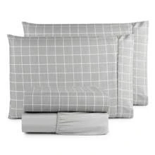 4-Piece Percale 100% Cotton Printed SheetSizes