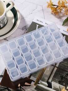 28-Slot Diamond Painting Kit Storage Box, Practical Multifunctional Organizer - White - View 7