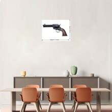 1 pieza Impresión en lienzo de Pistola Vintage de Forajido Occidental, Arte Textil sin Marco, Decoración Clásica de Vaquero para el Hogar, Bar, Cueva de Hombres