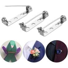 100pcs Metal Brooch Back Set, Silver Pin Bars With Clasp, For Badge, Jewelry Making And DIY Crafts, With Transparent Storage Bag - Gold - View 8