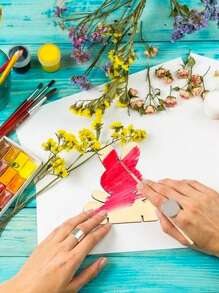 10 pièces Décoration de Pâques de lapin DIY, découpes de lapin 3D en bois brut debout pour ornement, artisanat pour la peinture DIY, décoration de table pour Pâques, cadeau d'anniversaire