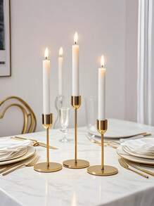 3 Stücke/Set Eisen Kerzenhalter, dekorativer Kerzenständer - Kerzenhalter für Hochzeit, Essen, Party - antikes Messing, Kamin Dekoration Kerzenständer Tisch Dekoration Säulenkerzenhalter für Hochzeit, Zuhause Dekoration, Feiertagsparty Dekoration, Festival Zuhause Dekoration