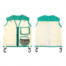 儿童户外探险背心、帽子、角色扮演服装套装，适合角色扮演、舞台表演、节日